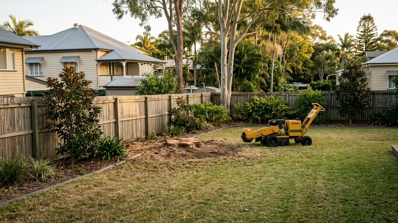 Brisbane stump grinding context shot for "Is There a Best Time of Year to Grind Stumps in Brisbane?"