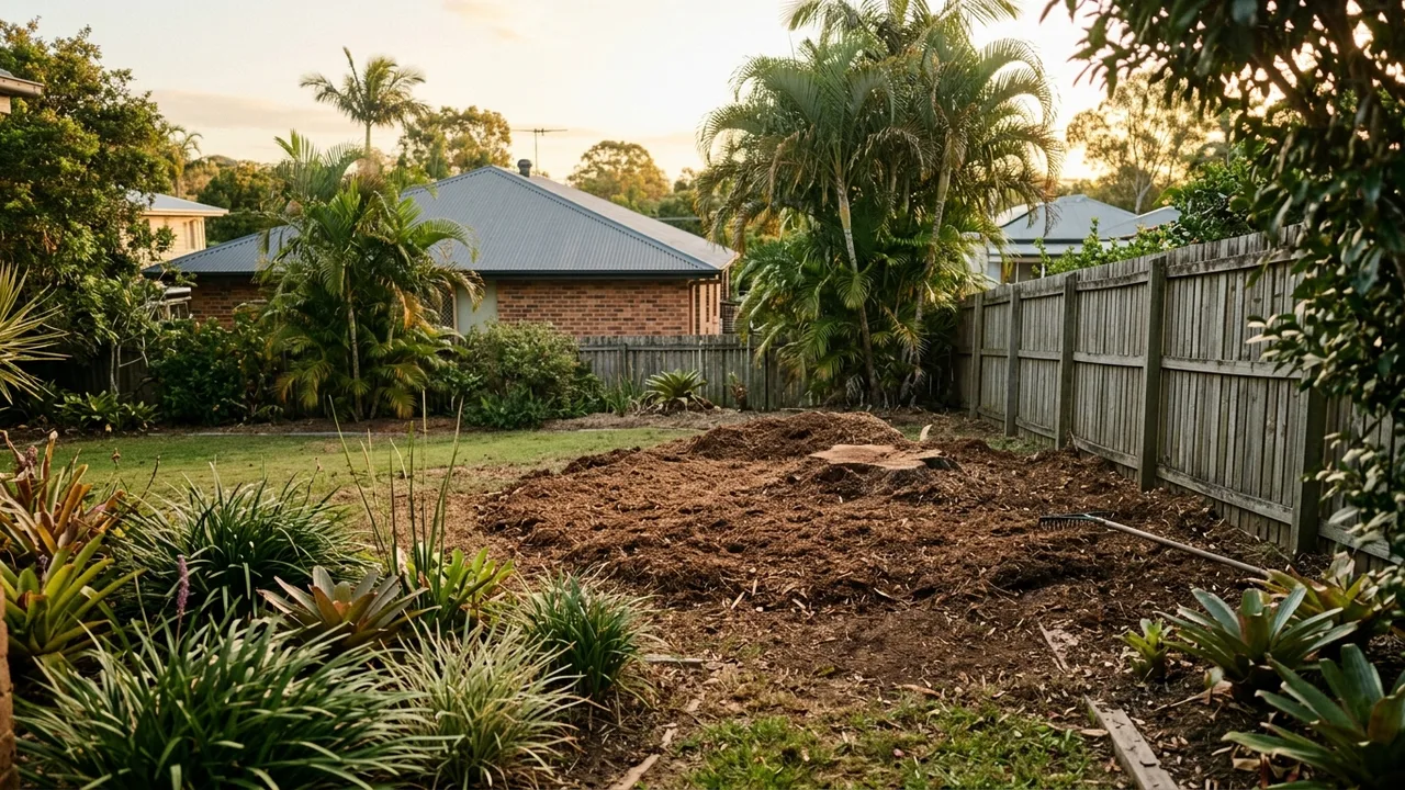 Brisbane stump grinding context shot for "What Actually Drives the Cost of Stump Grinding in Brisbane?"