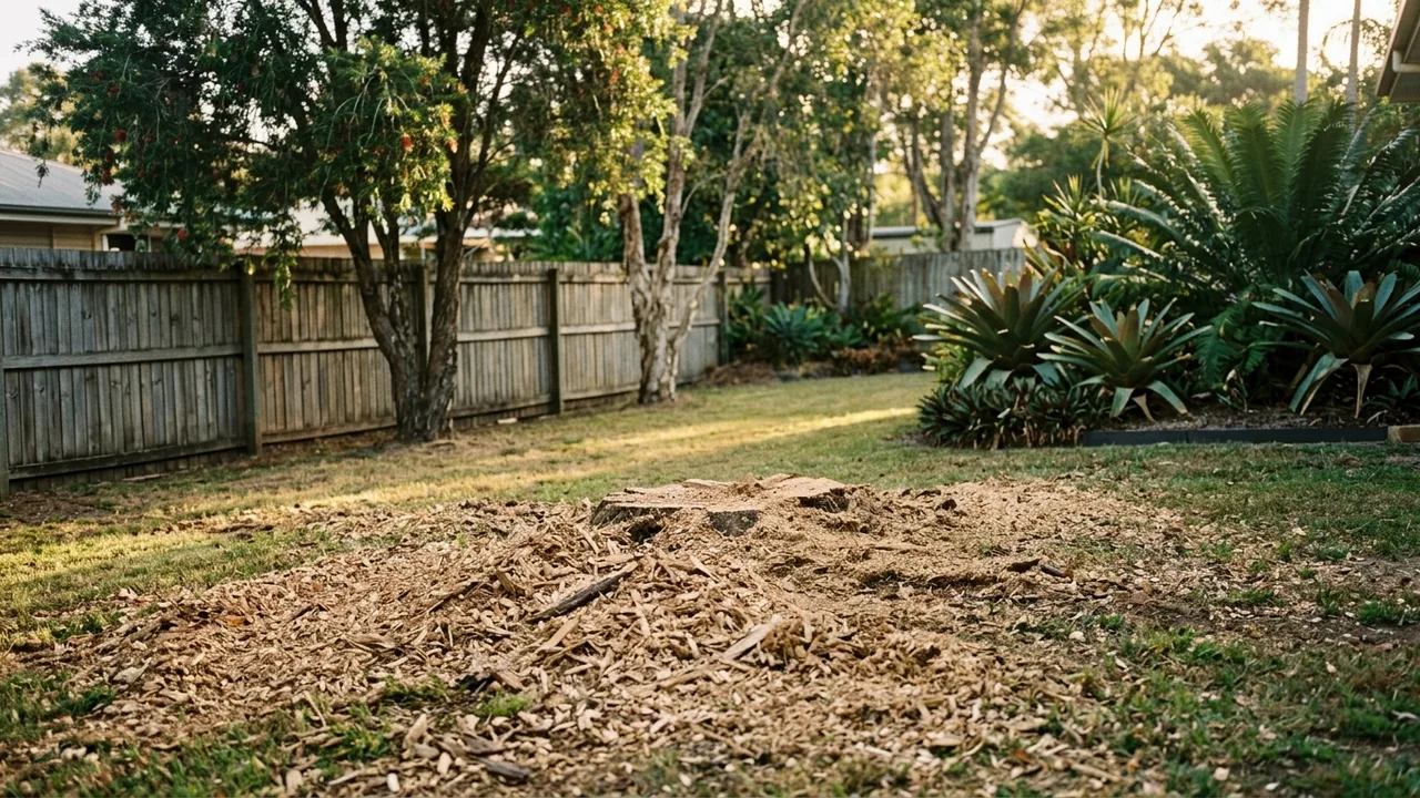 Brisbane stump grinding context shot for "Do You Need Council Approval to Remove and Grind a Stump in Brisbane?"