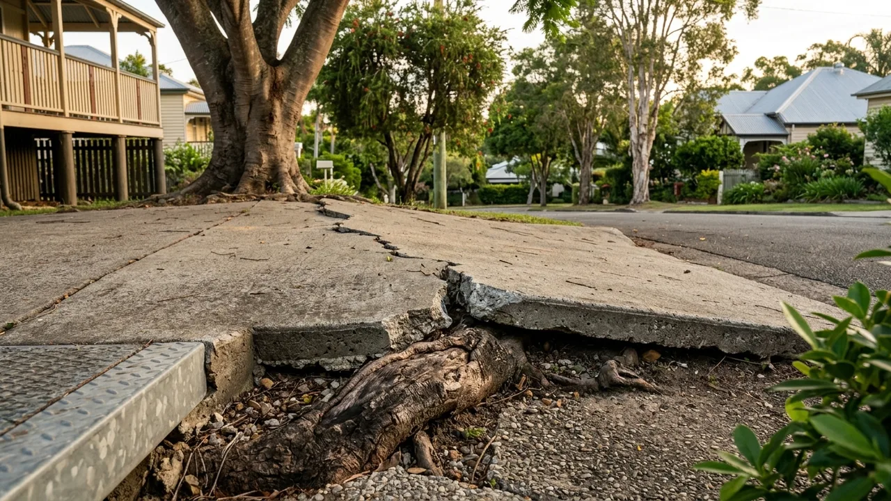 Brisbane stump grinding detail relevant to "How Tree Roots Damage Driveways and Pipes in the Western Suburbs"