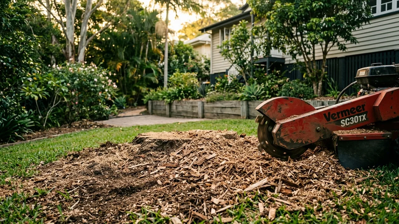 Brisbane stump grinding detail relevant to "What Does Stump Grinding Cost in Brisbane's Western Suburbs?"