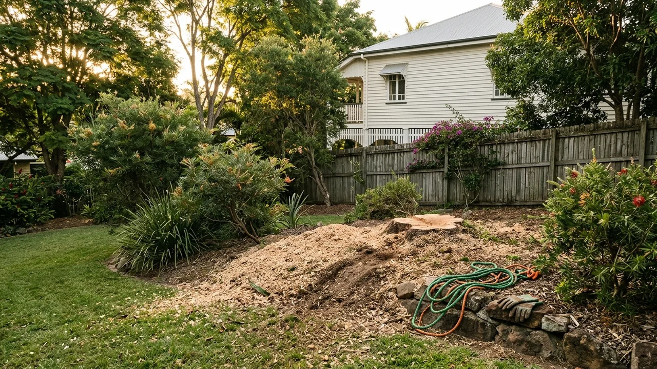 Brisbane stump grinding context shot for "What Does Stump Grinding Cost in Brisbane's Western Suburbs?"