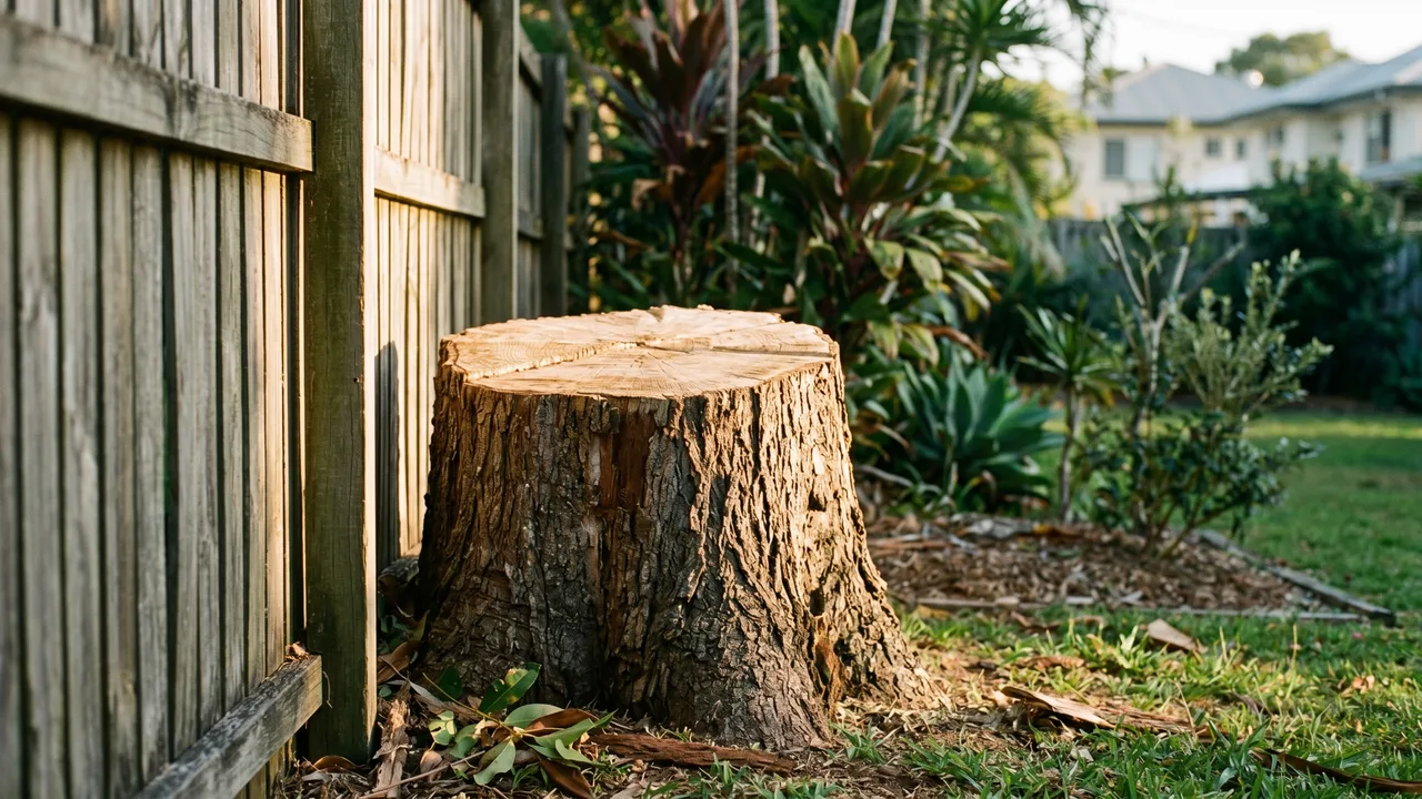 Can a Stump Be Ground Down When It Sits Right Next to a Fence or Path? in Chelmer