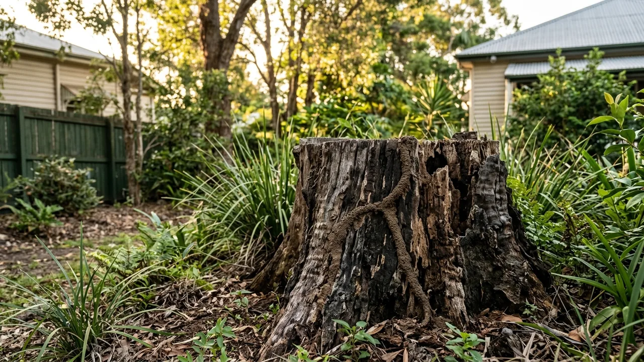 Brisbane stump grinding detail relevant to "Do Old Tree Stumps Attract Termites in Brisbane?"
